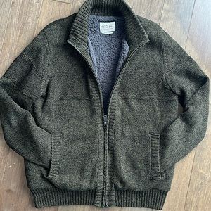 Cotton full zip sweater jacket